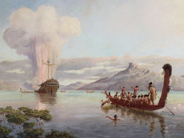 The blowing up of the Boyd, 1889, Auckland, by Louis John Steele, Kennett Watkins