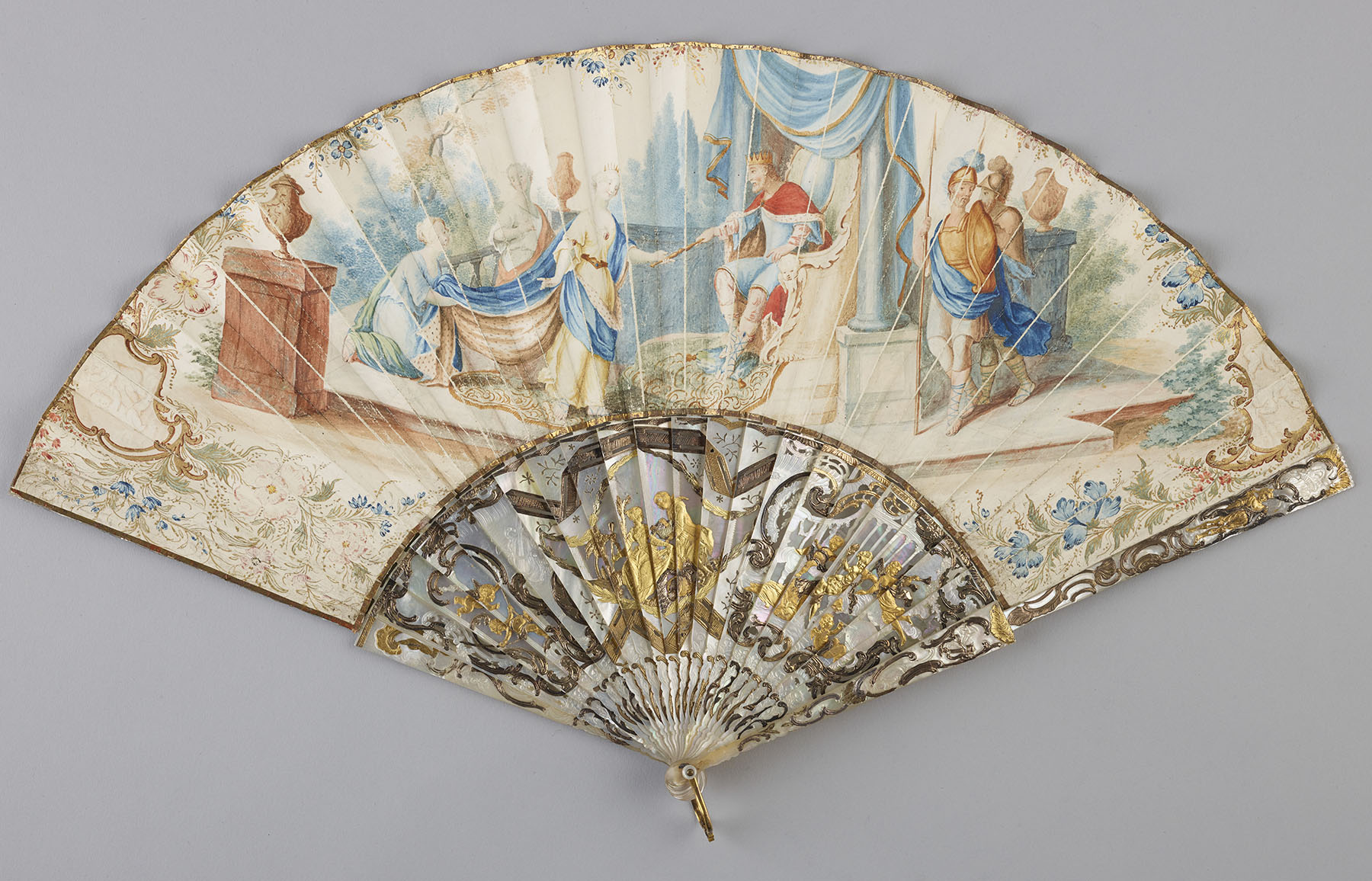 Ornate folding fan