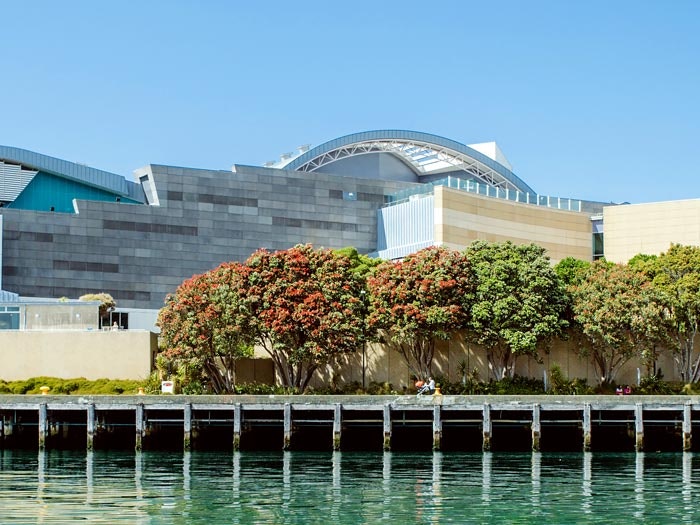 Te Papa photo from outside Credit: Me Te Papa seen from the water