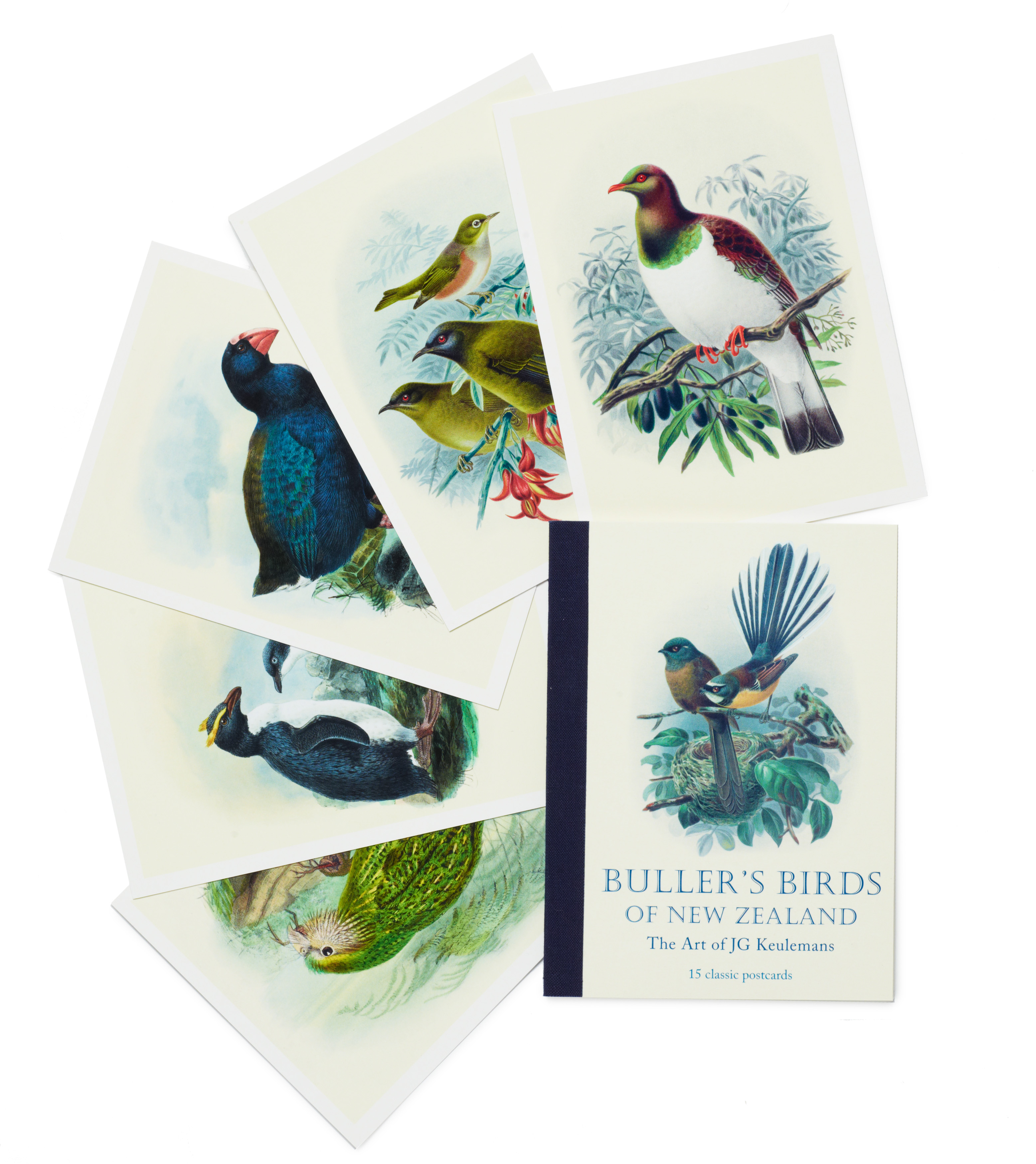 Buller's birds postcard book