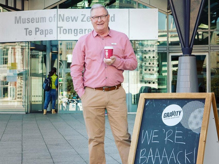 Earlybirds were welcomed with coffees from our CE Rick Ellis. Photo by Kate Whitley, 2016. Te Papa Earlybirds were welcomed with coffees from our CE Rick Ellis. Photo by Kate Whitley, 2016. Te Papa