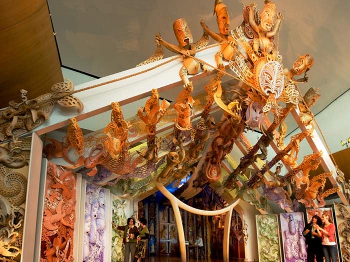 Te Marae. Photograph by Norm Heke. Te Papa Te Marae. Photograph by Norm Heke. Te Papa