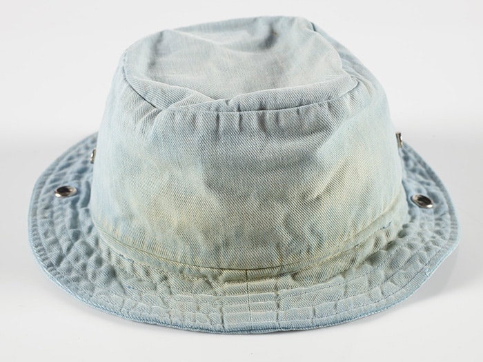 Fred Dagg’s hat, 1973, maker unknown. Gift of John Clarke, 2002. Te Papa (GH014298) Fred Dagg’s blue denim hat