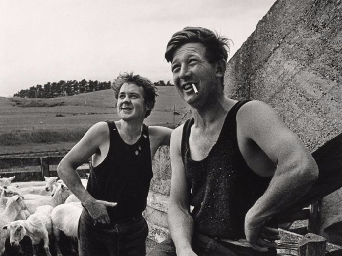 Marti Friedlander. Shearers, Balclutha, 1969. Gelatin silver print. Te Papa, O.031281. Two sheep shearers