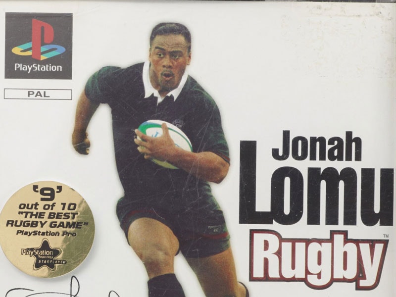 Jonah Lomu Rugby PlayStation game, 1997, Austria, by The Codemasters Software Company Limited. Purchased 2011. Te Papa (FE012636) Jonah Lomu Rugby PlayStation game