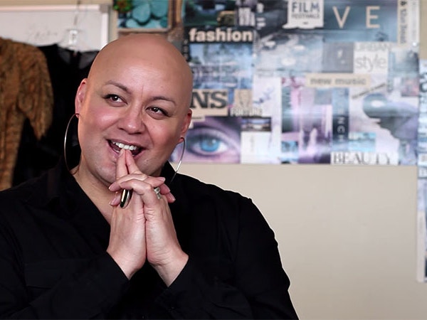 Screenshot from Hear more from Lindah Lepou in Unveiled at Te Papa, 2011. Te Papa Screenshot of Linda talking to camera