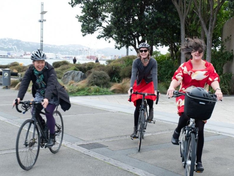 Ladies on bikes, 2018. Photo by Rachael Hockridge, Te Papa. biking-tepapa-790x586.jpg