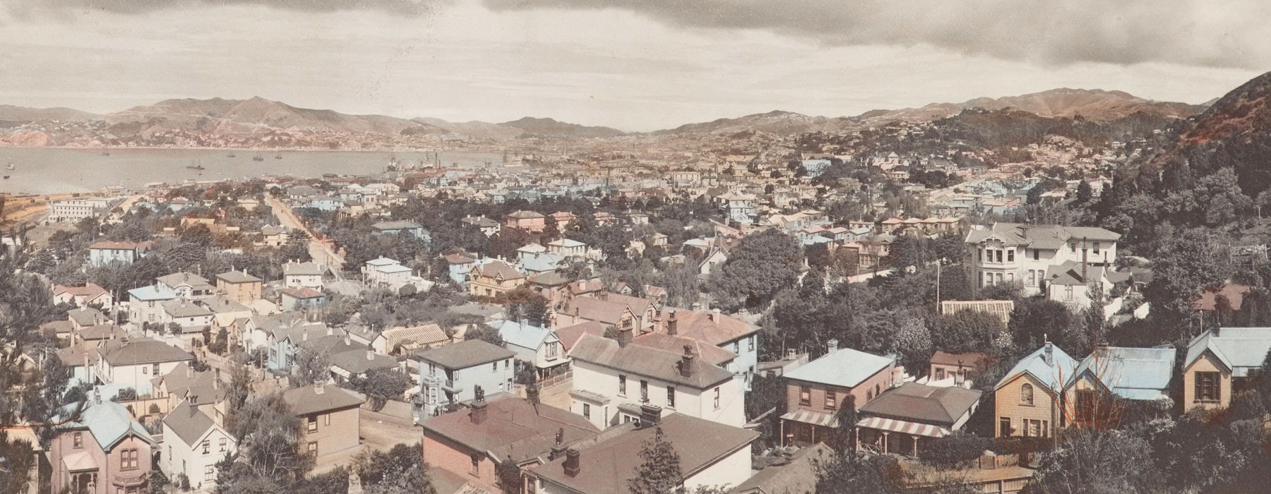 A coloured photo of lots of houses