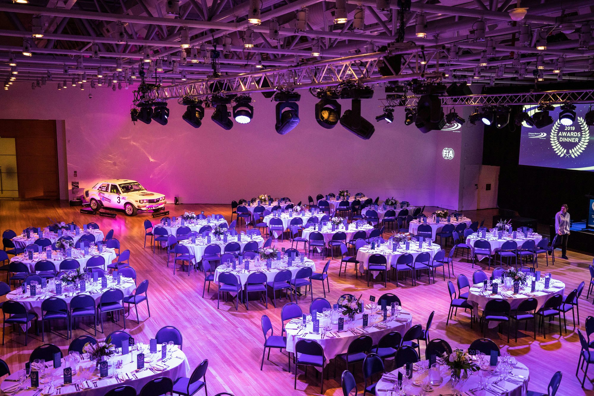 Conference awards dinner, 2019. Photo by Abbie Dorrington Amokura Gallery set up for an awards function