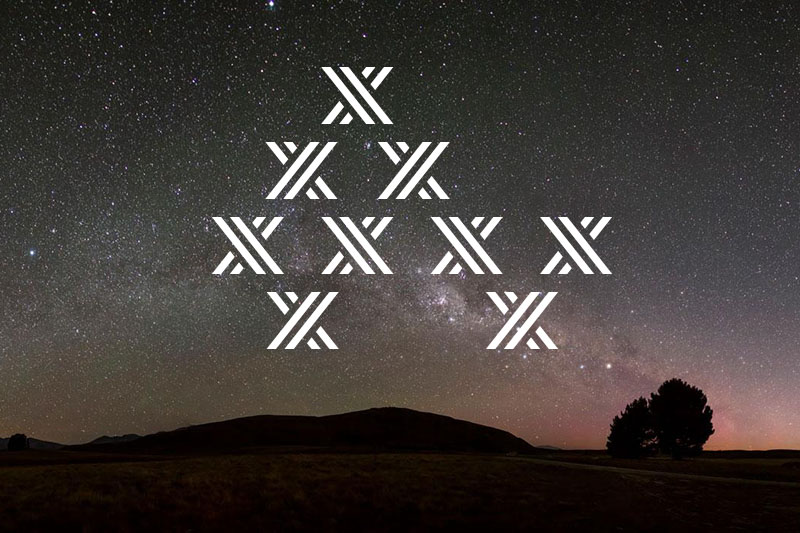 matariki-night sky with designed star on it