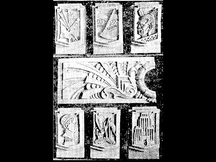 Evening Post, Volume CXIX, Issue 12, 15 January 1935, Page 7 via PapersPast (CC BY-NC-SA 4.0). A grainy photo of carved stones in a group.