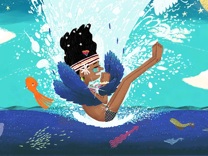 Illustration: Original illustration by Josh Morgan; design by Aimée Sullivan Illustration of boy jumping into water
